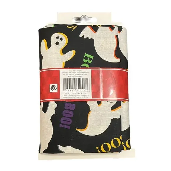 1 Yard Cut Fabric Boo Ghosts All Over Colorful Neon Halloween 36x44” - Picture 2 of 2